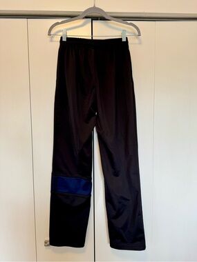 Adidas Original Trefoil Wide leg Track Pants. Black Blue -  Size Small